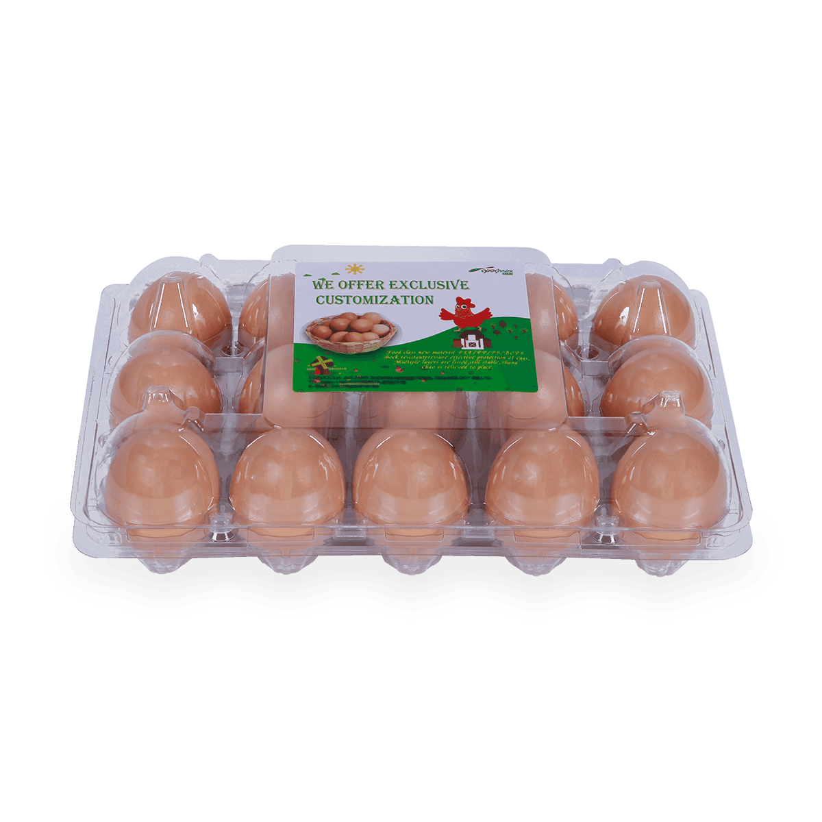 100 % resirkulerbar 6 12 18 20 24 25 celler merket eggekartonger i plast